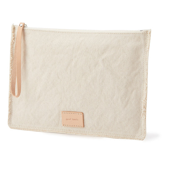 Canvas Flat Pouch　Natural